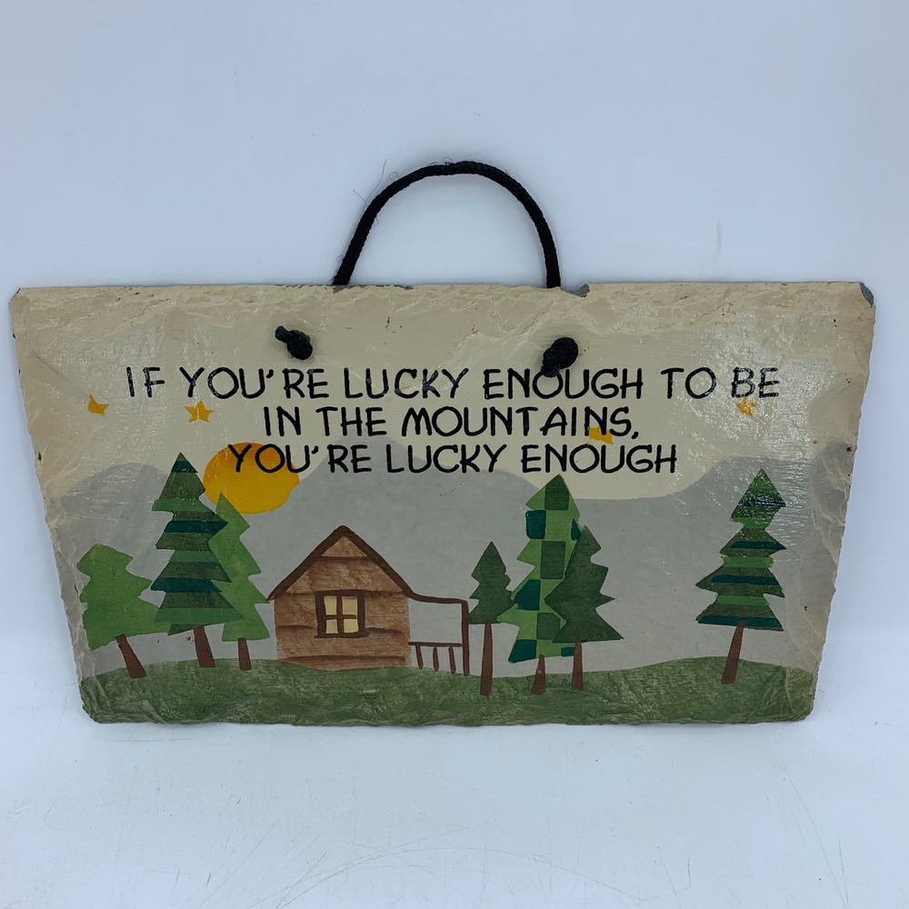 Rustic Mountain Cabin Core Gorp Natural Hanging Wall Plaque Sign Granola Girl